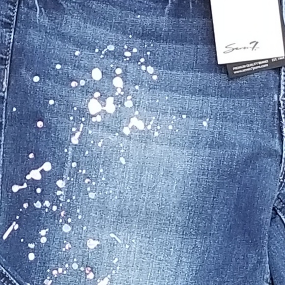 SEVEN7 PAINT SPLATTER SKINNY JEANS - Picture 7 of 12